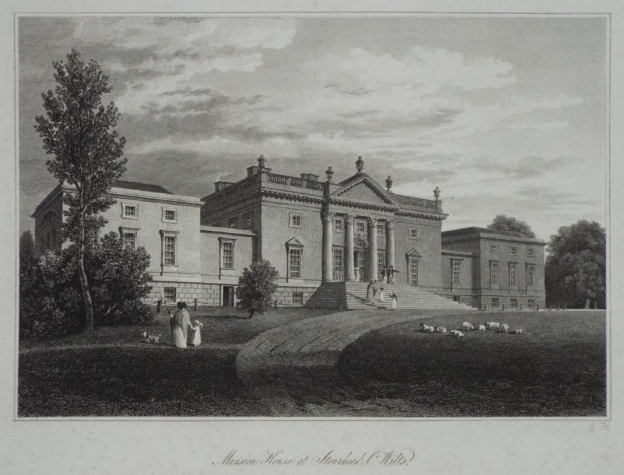 Print - Manor House at Stourhead Co.Wilts - Hollis